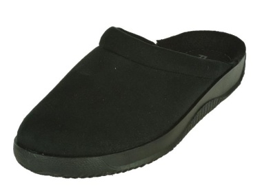 Rohde-Pantoffel/Huisschoen-Zwart pantoffel slipper1