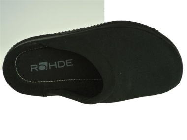 Rohde-Pantoffel/Huisschoen-Zwart pantoffel slipper2