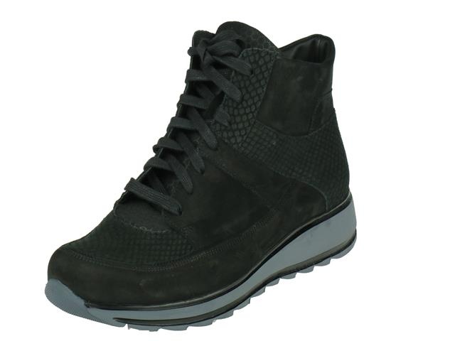 Durea Durea Comfort Halfhoge Dames Veterschoen, met rits