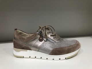 Waldläufer Dames Sneaker - 908009-420-245 Beige/Combi - Wijdte H - Maat 6