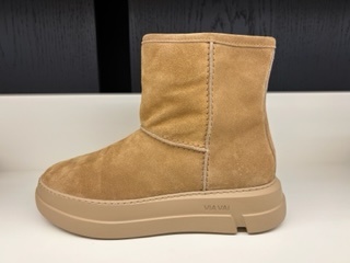 VIA VAI Blue Lounge Enkellaarsjes dames - Cognac - Maat 39