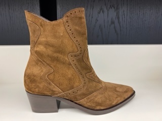 VIA VAI Shelly Coop Enkellaarsjes dames - Bruin - Maat 38