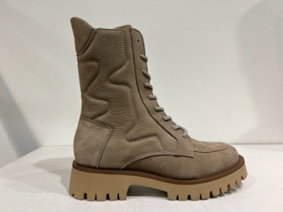 Piedi Nudi sand 2597-05.02pn  - piedi nudi laarzen - Taupe half hoge laarzen - Bikerboot/veterboot - Dames laarzen