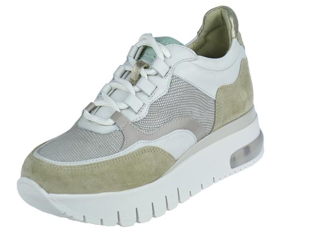 Aqa Sneakers beige Leer - Dames - Maat 40