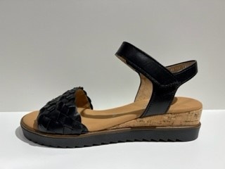 Gabor 22.759.27 Dames Sandalen - Zwart - Maat 40