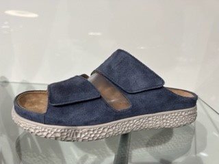 Hartjes, 122.1221/99 47.00, Blauwe dames slipper met een uitneembaar voetbed wijdte H maat 39