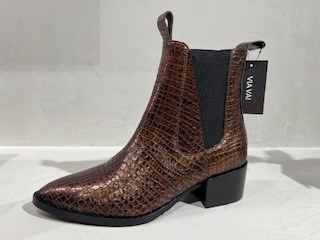 VIA VAI Rose Baker Enkellaarsjes dames - Brons - Maat 37