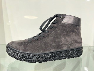 HARTJES Dames Sneakers Combi Mid H Sneaker Bruin - Maat 37,5